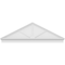 Ekena Millwork Peaked Cap 3 Spoke Architectural PVC Combination Pediment, 84"W x 27-7/8"H x 2-3/4"P (Pitch 6/12) PEDPC084X280PKC03 - alternate 5